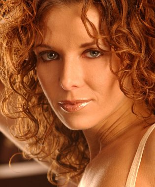 Close up face shot of pretty lady