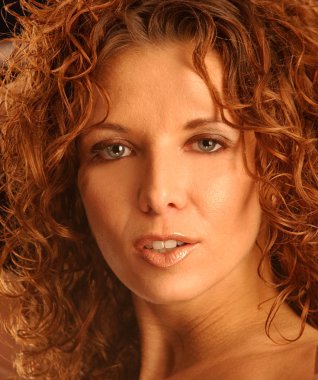 Close up face shot of pretty lady