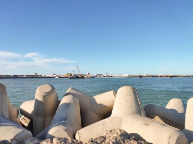 Laayoune, Fas 30 Kasım 2019. Laayoune şehrinin limanı, Fas 'taki tek limandır.