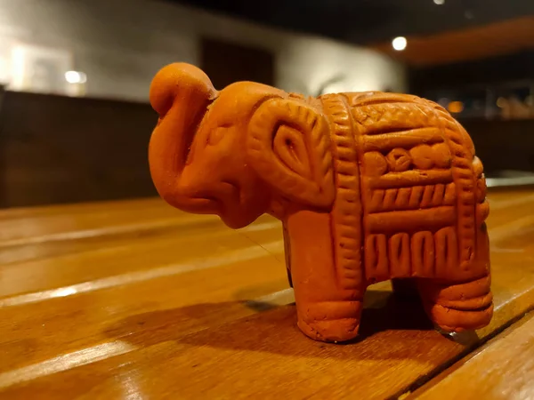 Setembro 2020 Daca Bangladesh Escultura Decorativa Elefante Marrom Brinquedo Feito — Fotografia de Stock