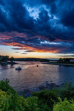 Rockport, Massachusetts 'ten günbatımı sahnesi.