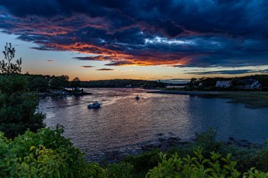 Rockport, Massachusetts 'ten günbatımı sahnesi.