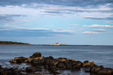 Rockport, Massachusetts 'ten günbatımı sahnesi.