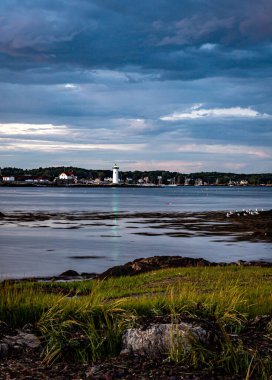 Rockport, Massachusetts 'ten günbatımı sahnesi.