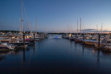 Rockport, Massachusetts 'ten günbatımı sahnesi.