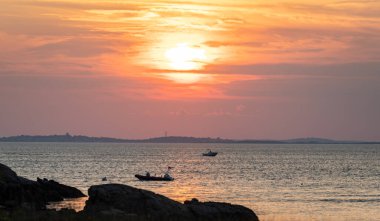 Rockport, Massachusetts 'ten günbatımı sahnesi.