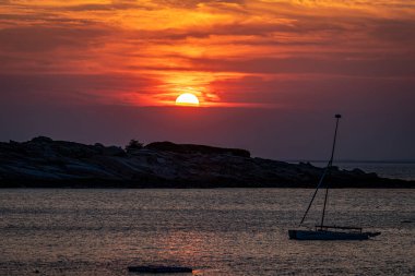 Rockport, Massachusetts 'ten günbatımı sahnesi.