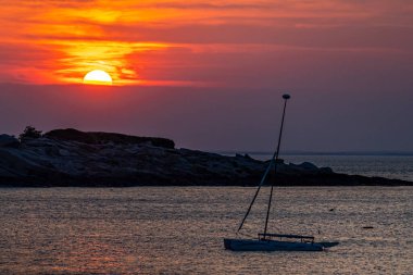 Rockport, Massachusetts 'ten günbatımı sahnesi.