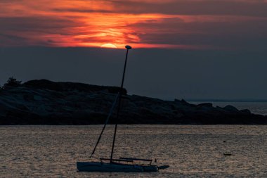 Rockport, Massachusetts 'ten günbatımı sahnesi.