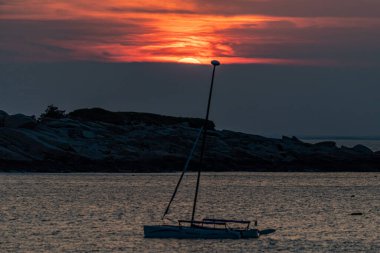 Rockport, Massachusetts 'ten günbatımı sahnesi.
