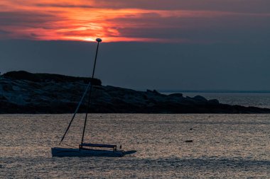 Rockport, Massachusetts 'ten günbatımı sahnesi.