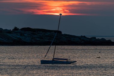 Rockport, Massachusetts 'ten günbatımı sahnesi.