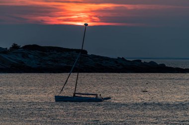 Rockport, Massachusetts 'ten günbatımı sahnesi.