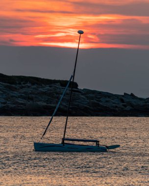 Rockport, Massachusetts 'ten günbatımı sahnesi.