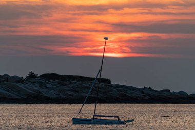 Rockport, Massachusetts 'ten günbatımı sahnesi.