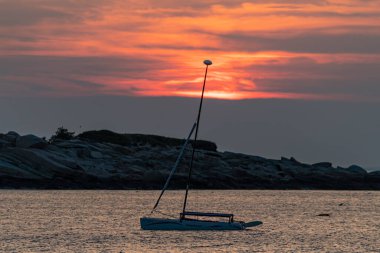 Rockport, Massachusetts 'ten günbatımı sahnesi.