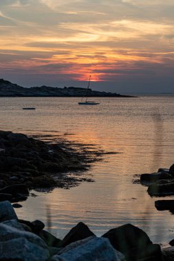 Rockport, Massachusetts 'ten günbatımı sahnesi.