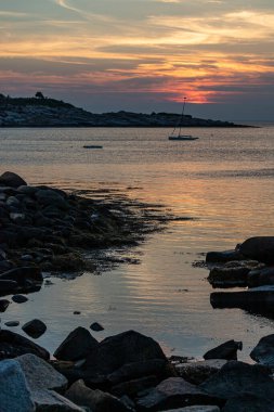 Rockport, Massachusetts 'ten günbatımı sahnesi.