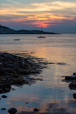 Rockport, Massachusetts 'ten günbatımı sahnesi.