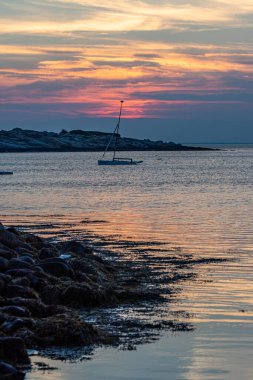 Rockport, Massachusetts 'ten günbatımı sahnesi.