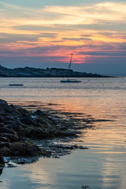 Rockport, Massachusetts 'ten günbatımı sahnesi.