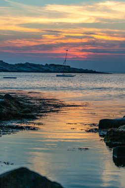 Rockport, Massachusetts 'ten günbatımı sahnesi.