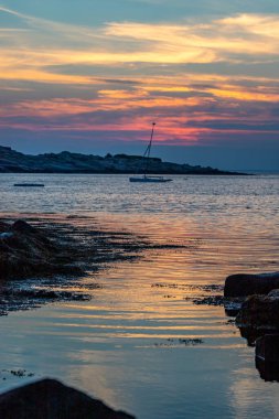 Rockport, Massachusetts 'ten günbatımı sahnesi.
