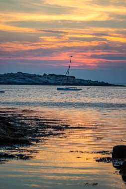Rockport, Massachusetts 'ten günbatımı sahnesi.