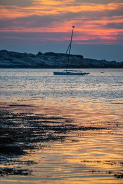 Rockport, Massachusetts 'ten günbatımı sahnesi.
