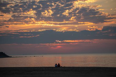 Rockport, Massachusetts 'ten günbatımı sahnesi.