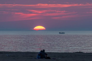 Rockport, Massachusetts 'ten günbatımı sahnesi.