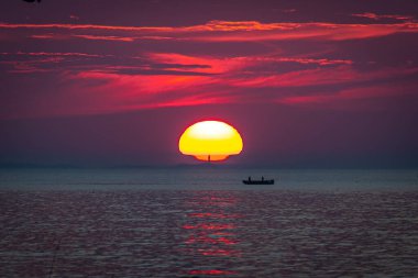 Rockport, Massachusetts 'ten günbatımı sahnesi.
