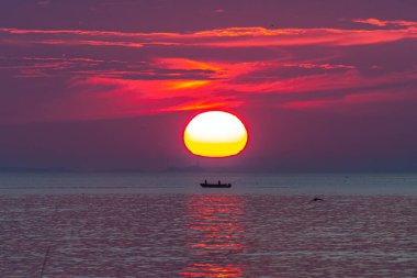 Rockport, Massachusetts 'ten günbatımı sahnesi.