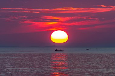 Rockport, Massachusetts 'ten günbatımı sahnesi.