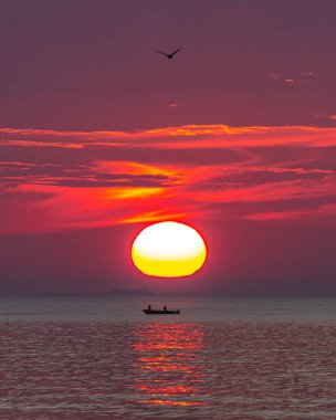 Rockport, Massachusetts 'ten günbatımı sahnesi.