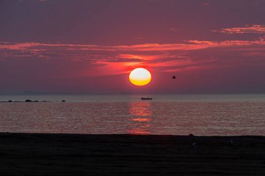 Rockport, Massachusetts 'ten günbatımı sahnesi.