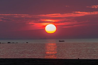 Rockport, Massachusetts 'ten günbatımı sahnesi.