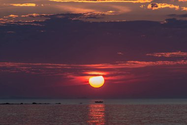 Rockport, Massachusetts 'ten günbatımı sahnesi.