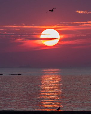 Rockport, Massachusetts 'ten günbatımı sahnesi.