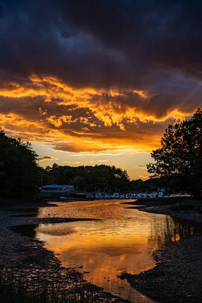 Sunset Scene Fra Rockport Massachusetts – stockfoto
