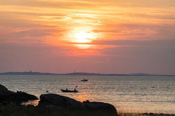Rockport, Massachusetts 'ten günbatımı sahnesi.