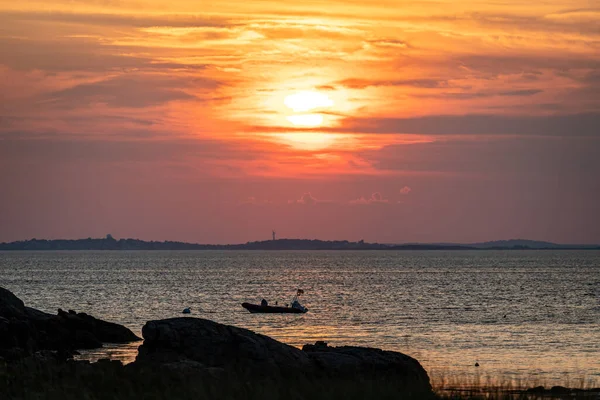 Rockport, Massachusetts 'ten günbatımı sahnesi.