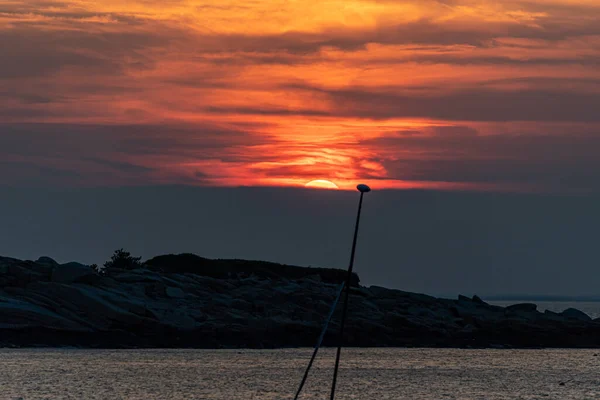 Sunset Scene Rockport Massachusetts — Stock Photo, Image