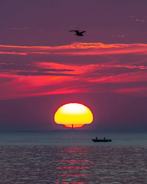 Escena Del Atardecer Desde Rockport Massachusetts — Foto de Stock