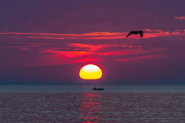 Escena Del Atardecer Desde Rockport Massachusetts — Foto de Stock