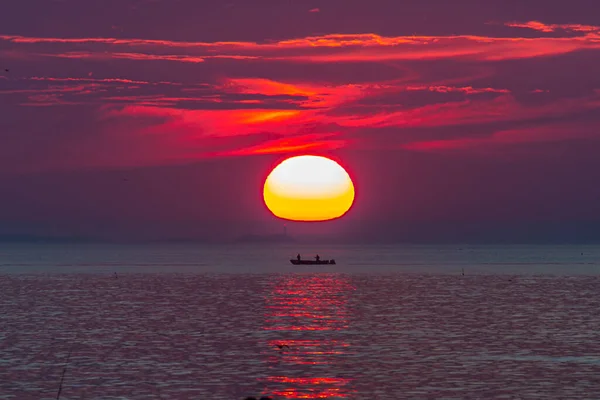 Escena Del Atardecer Desde Rockport Massachusetts — Foto de Stock