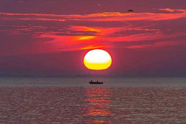 Escena Del Atardecer Desde Rockport Massachusetts — Foto de Stock