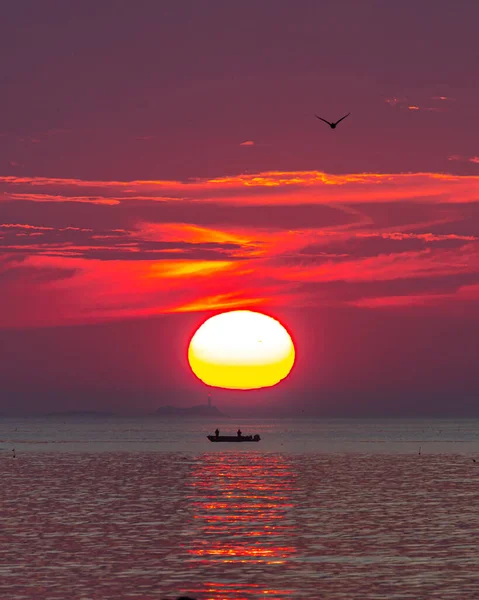 Escena Del Atardecer Desde Rockport Massachusetts — Foto de Stock