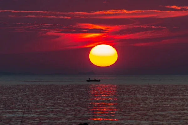 Escena Del Atardecer Desde Rockport Massachusetts — Foto de Stock