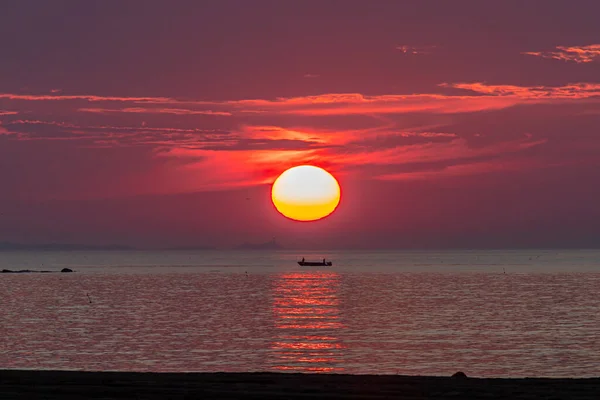 Escena Del Atardecer Desde Rockport Massachusetts — Foto de Stock